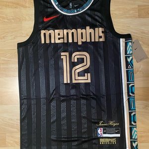 Ja Morant Black Memphis Grizzlies Jersey Isaac Hayes Edition Size 40 Small